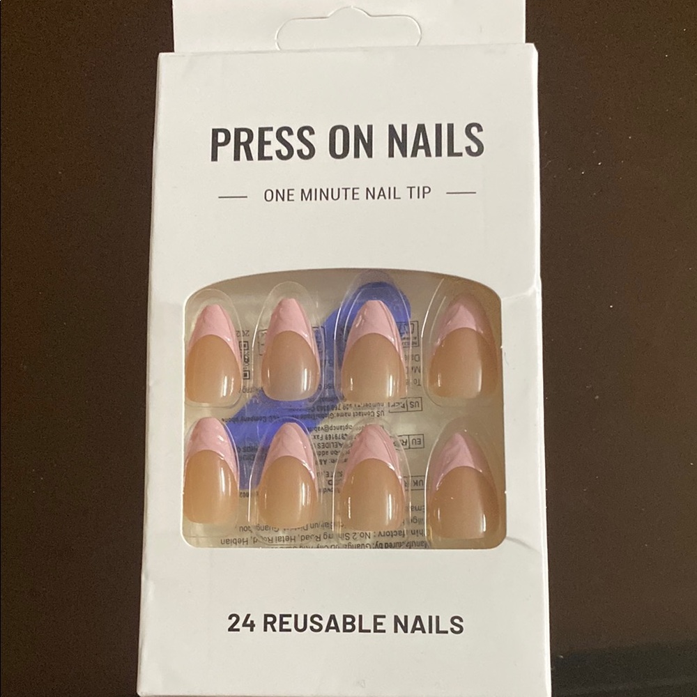 Press On Nails Pink and Tan